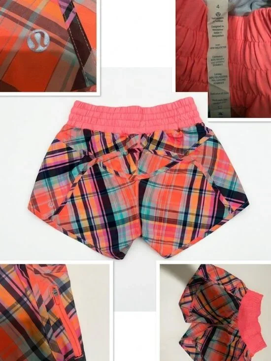 *Lululemon Tracker Short IV 4" | Rare Plaid Print Size: 4 - Picture 2 of 5
